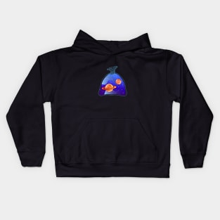 Planets in plastic bags Kids Hoodie